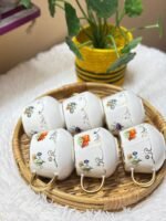 প্রিমিয়াম ফ্লোরাল কাপ সেট ৬ পিস - Image 6