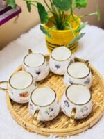 প্রিমিয়াম ফ্লোরাল কাপ সেট ৬ পিস - Image 4