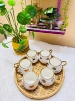 প্রিমিয়াম ফ্লোরাল কাপ সেট ৬ পিস - Image 3
