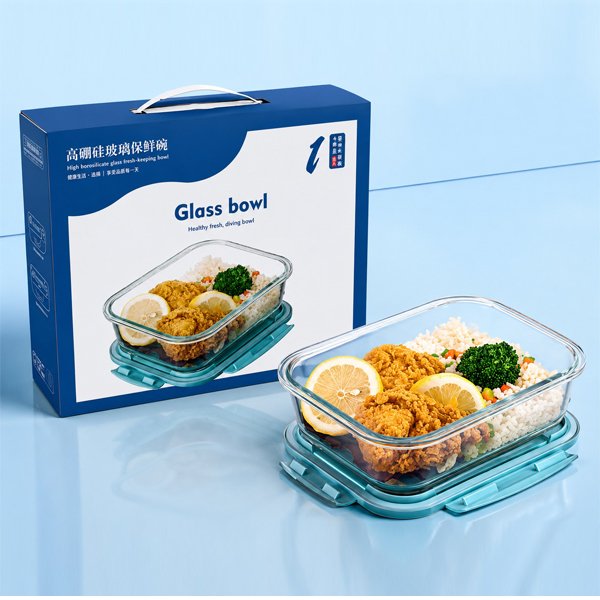 High Borosilicate Single Glass Food Storage Bowl Set (1 Pcs) – Microwave & Freezer Safe Lunch Box