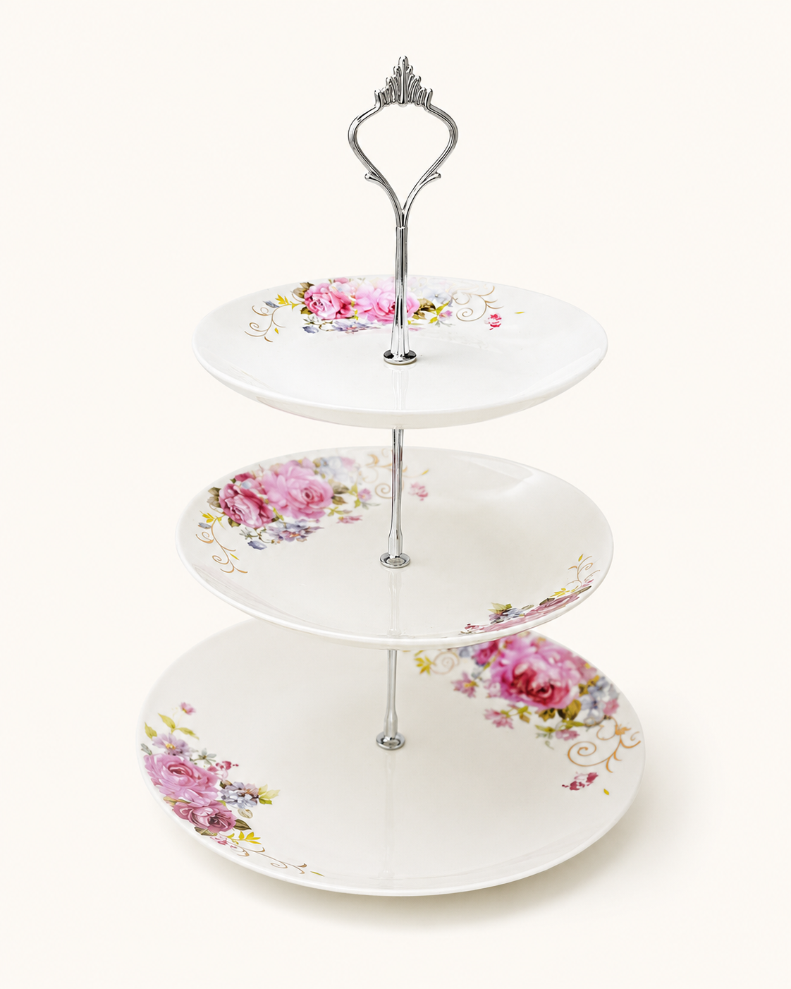 opal-floral-product-image Opal Floral 3 Tier Serving Stand - Image 1